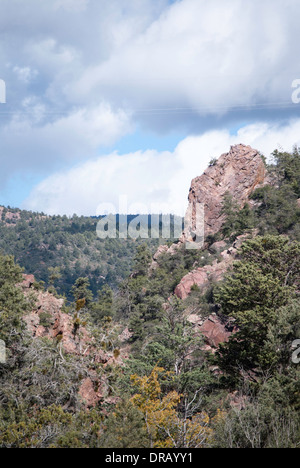 Vista torbida di Tonto National Forest. Foto Stock