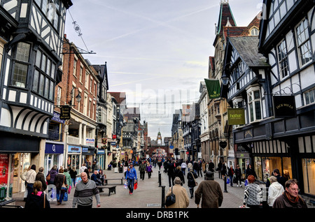 Chester Eastgate Street Foto Stock