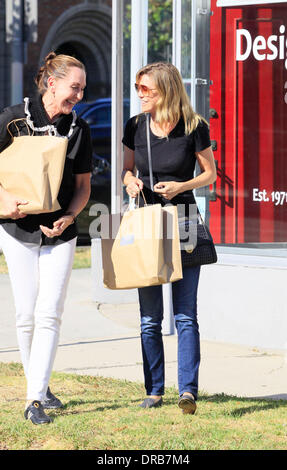 Ellen Pompeo shopping su Beverly Boulevard Los Angeles, california - 06.07.12 Foto Stock