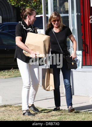 Ellen Pompeo shopping su Beverly Boulevard Los Angeles, california - 06.07.12 Foto Stock