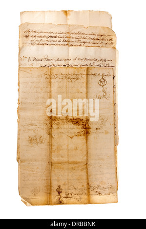 Quattro handwritings isolato su bianco Foto Stock