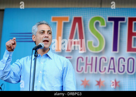 Rahm Emanuel comincia il gusto di Chicago 2012, Chicago, Illonois - 11.07.12 Foto Stock