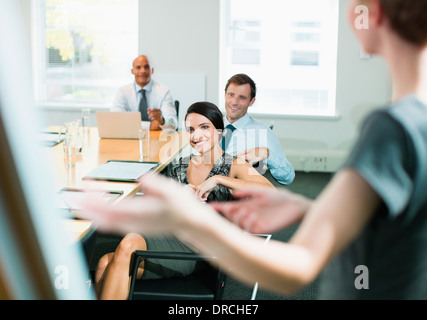 La gente di affari seduti in riunione Foto Stock
