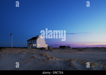 Tramonto lungo il Cape Cod National Seashore National Park Service Ranger stazione in gara punto a Provincetown in Massachusetts Foto Stock