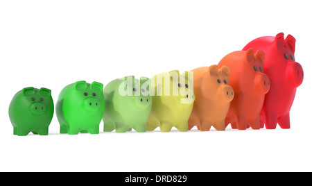 Concetto di buon valore nominale di energia risparmio di denaro Foto Stock