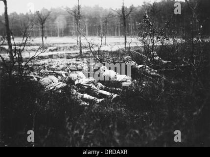 Tedesco pattuglia di cavalleria della PRIMA GUERRA MONDIALE Foto Stock