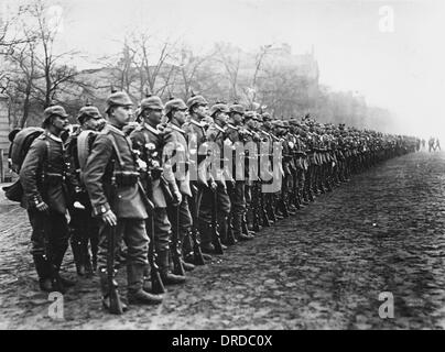 Tedesco truppe di riserva WWI Foto Stock