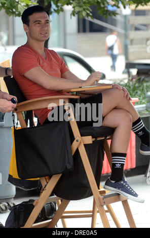 Regista Robert Luketic sul set del suo nuovo film "paranoia' in Philadelphia Philadelphia, Stati Uniti d'America - 21.07.12 Foto Stock