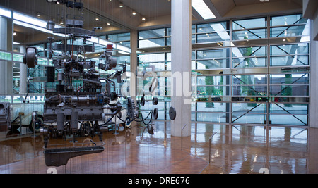 Cummins Diesel Headquarters, Columbus, Stati Uniti. Architetto: Kevin Roche, 1983. Interno del diesel Cummins con sede centrale Foto Stock