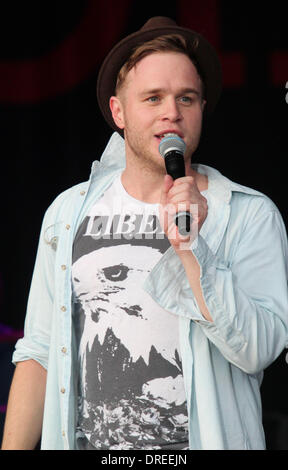 Olly Murs Acess tutti Eirias tenutosi presso la Eirias Stadium - Prestazioni di Colwyn Bay, Galles - 28.07.12 Foto Stock