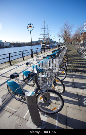 Ciclo Dublinbikes regime noleggio Città di Dublino, Irlanda Foto Stock