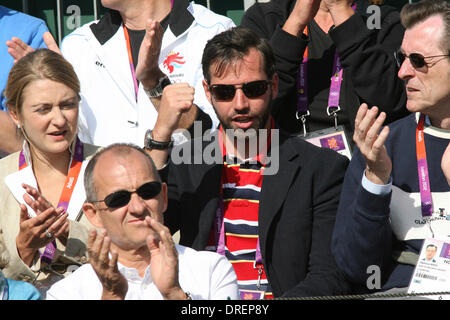 La contessa Stephanie de Lannoy e Principe Guillaume del Lussemburgo la famiglia reale del Lussemburgo frequentare il Tennis durante il London 2012 Giochi Olimpici a Wimbledon Londra Inghilterra - 31.07.12 Foto Stock