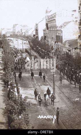 Il corteo funebre del re Alessandro I di Iugoslavia Foto Stock