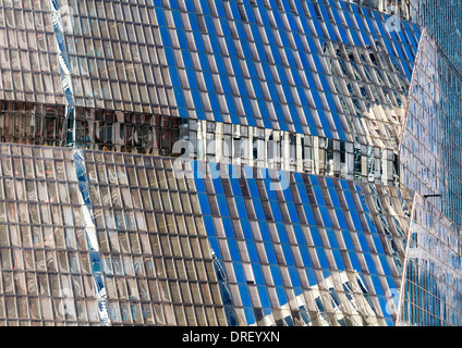 AQbstract dettaglio del James R. Thompson Center di Chicago STATI UNITI D'AMERICA Foto Stock
