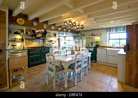 Agriturismo Cucina con gamma di aga cooker Foto Stock