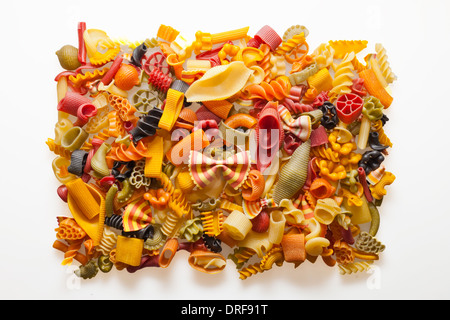 Pasta colorata mix Foto Stock