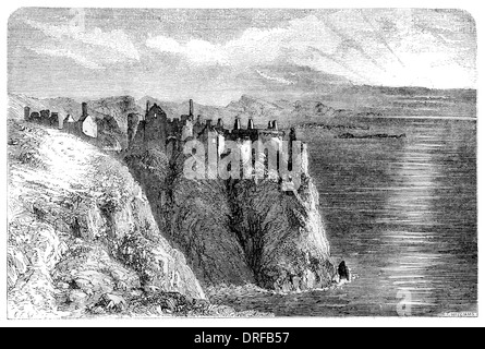 Dunluce Castle, vicino a Causeway. 1854 Foto Stock