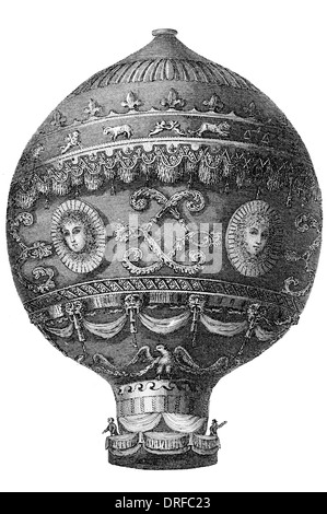 Montgolfier la mongolfiera circa 1783 Foto Stock