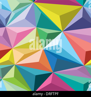 Cristalli Seamless Pattern con colori diversi Foto Stock