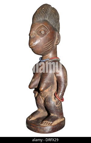 Ibeji nigeriano figura - scolpiti in legno figura fatta in casa l anima di un morto Twin Foto Stock