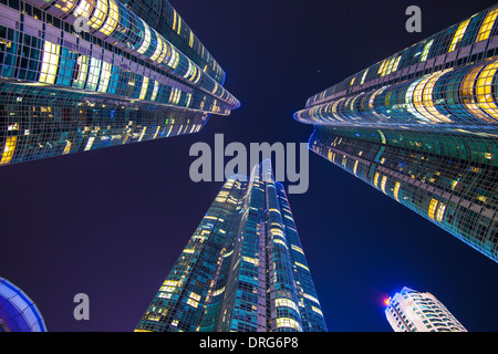 Busan, Corea del Sud skyline al distretto di Haeundae. Foto Stock