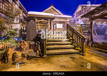 Nagano, Giappone presso il bagno termale caldo case di Shibu Onsen resort town. Foto Stock