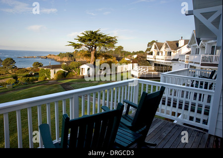 Piccolo fiume Inn sulla costa di Mendocino County, California Foto Stock