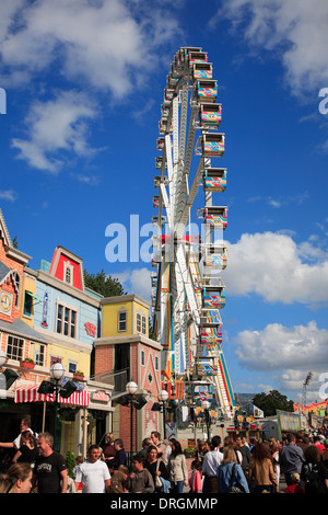 Ruota panoramica Ferris a Hamburger Dom, il centro fieristico di Amburgo, Germania, Europa Foto Stock