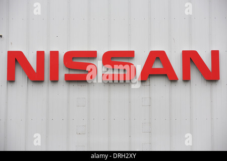 Produzione di Nissan-interno del costruttore di automobili, Sunderland impianto, l'Inghilterra del Nord, Regno Unito Foto Stock