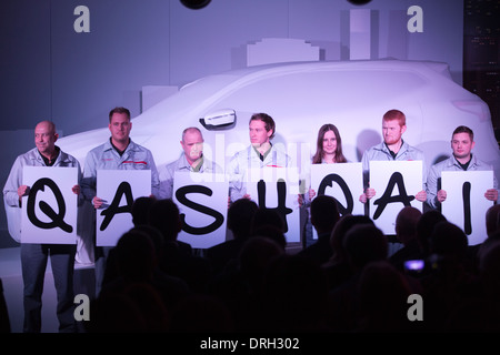 Produzione di Nissan-interno del costruttore di automobili, Sunderland impianto, l'Inghilterra del Nord, Regno Unito Foto Stock