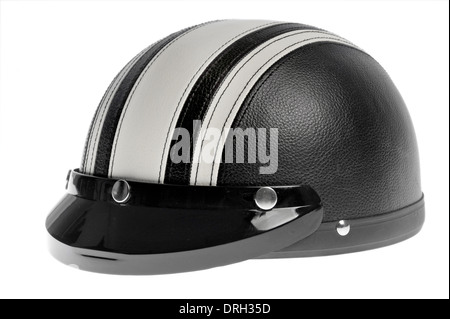 Braincap motociclo casco isolati su sfondo bianco Foto Stock