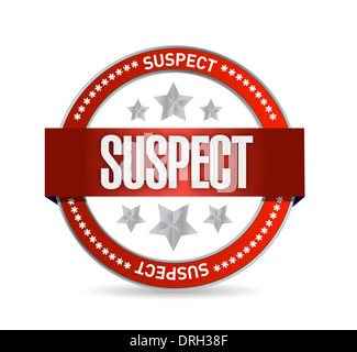 Guarnizione sospetto illustration design su uno sfondo bianco Foto Stock