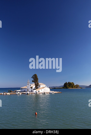 Vlacherna Monastery di Corfù, Grecia Foto Stock