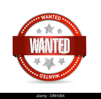 La guarnizione ha voluto timbro illustration design su uno sfondo bianco Foto Stock