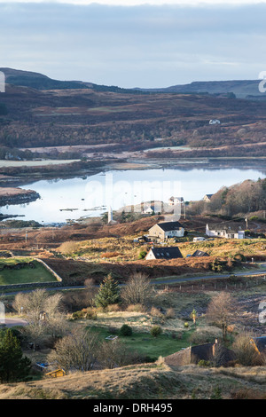 Dervaig & Loch Cuin sull'Isle of Mull. Foto Stock