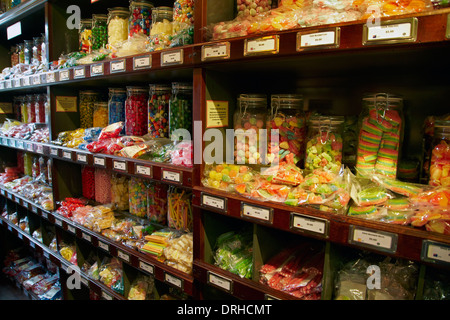 La notevole negozio di dolci, Arrowtown, Otago, Isola del Sud, Nuova Zelanda Foto Stock