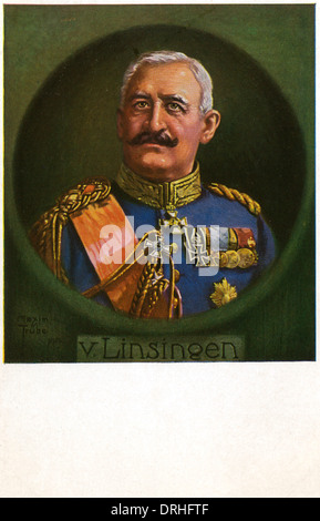 Alexander von Linsingen, tedesco generale, WW1 Foto Stock