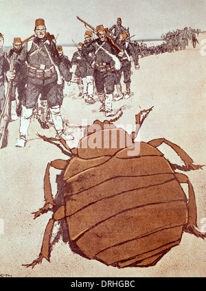 Cartoon, soldati turchi affrontare disertore, WW1 Foto Stock