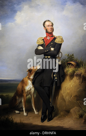 Jan Adam Kruseman (1804-1862). Pittore olandese. Ritratto di Guglielmo II, re dei Paesi Bassi, 1839. Foto Stock