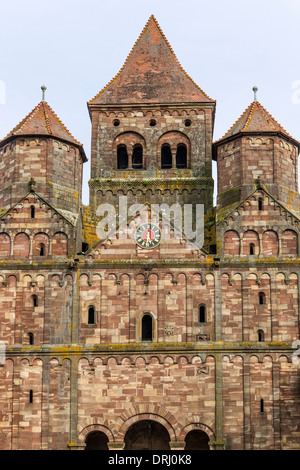 St Etienne chiesa romanica Abbazia 11th ° secolo Marmoutier Alsazia Francia Europa Foto Stock