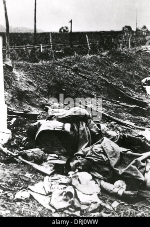 Soldati morti sul campo di battaglia, Rumeno anteriore, WW1 Foto Stock