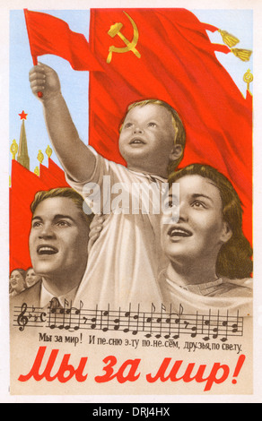 Propaganda sovietica poster - Vogliamo la Pace Foto Stock