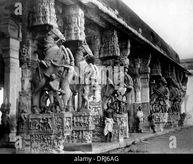 Le sculture a Tiruchirappalli, Tamil Nadu, India Foto Stock