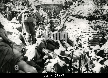 Le truppe australiane, Quinn Post, Gallipoli, Turchia, WW1 Foto Stock