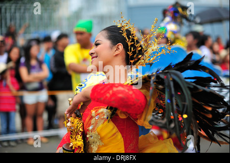 Sinulog regina del Festival di Cebu City cultura religiosa Filippine Foto Stock