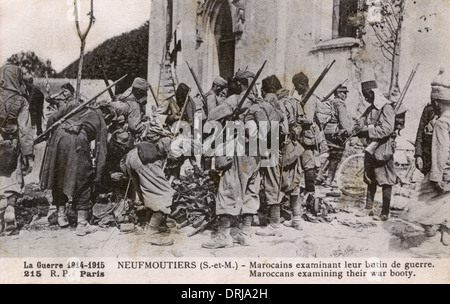 Coloniale Francese soldati dal Marocco - la prima guerra mondiale Foto Stock