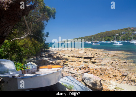 Barche nel porto nord Fairlight Manly Sydney New South Wales NSW Australia Foto Stock