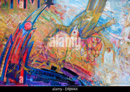 Arte dei graffiti sul muro di Berlino, Berlino, Germania Foto Stock