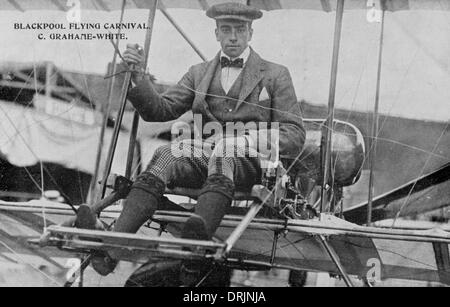 Claude Grahame-White in un primo aereo. Foto Stock