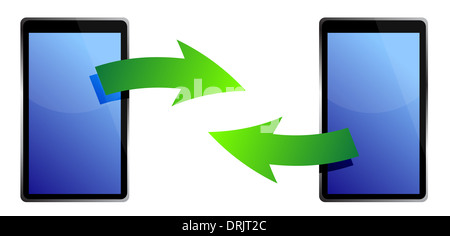 Compresse collegato illustration design su sfondo bianco Foto Stock